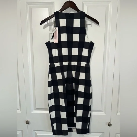 Banana Republic Sleeveless Checkered Midi Dress Size 8P NWT - Picture 4 of 4